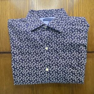 Tommy Hilfiger Navy Paisley Button Down Shirt